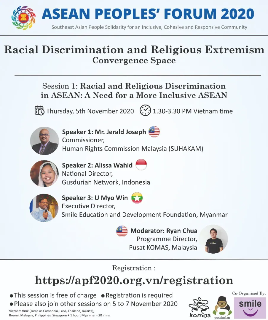 Racial and Religious Discrimination in ASEAN: A Need for a More Inclusive ASEAN poster apf2020